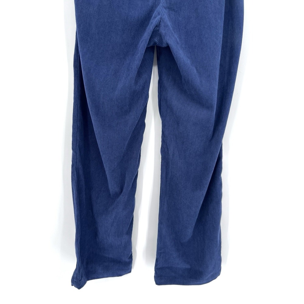 Halara Mid Rise Zipper Pocket Corduroy Casual Pants Womens Navy Blue AuraCord - Picture 12 of 14
